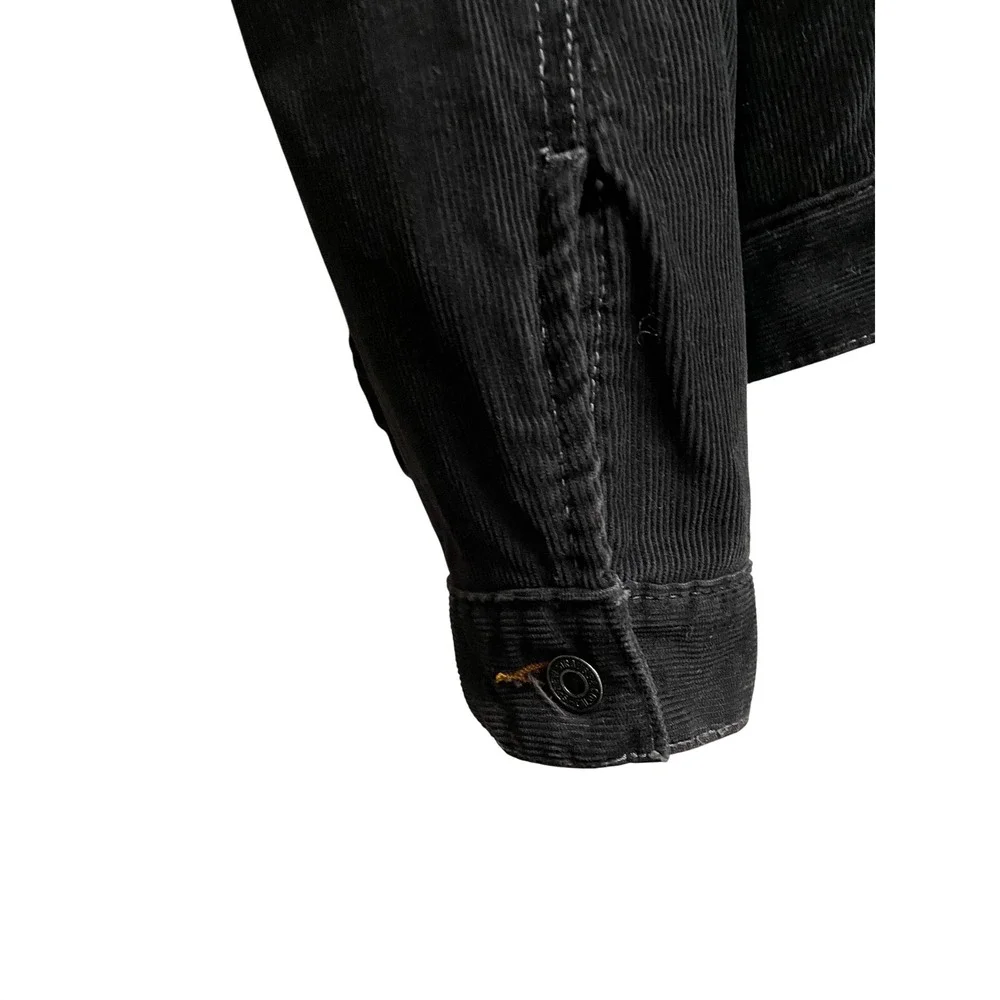 Vintage Levis Mens 70520 Sherpa Lined Corduroy Trucker Jacket Blk XL 100% Cotton - Picture 13 of 15